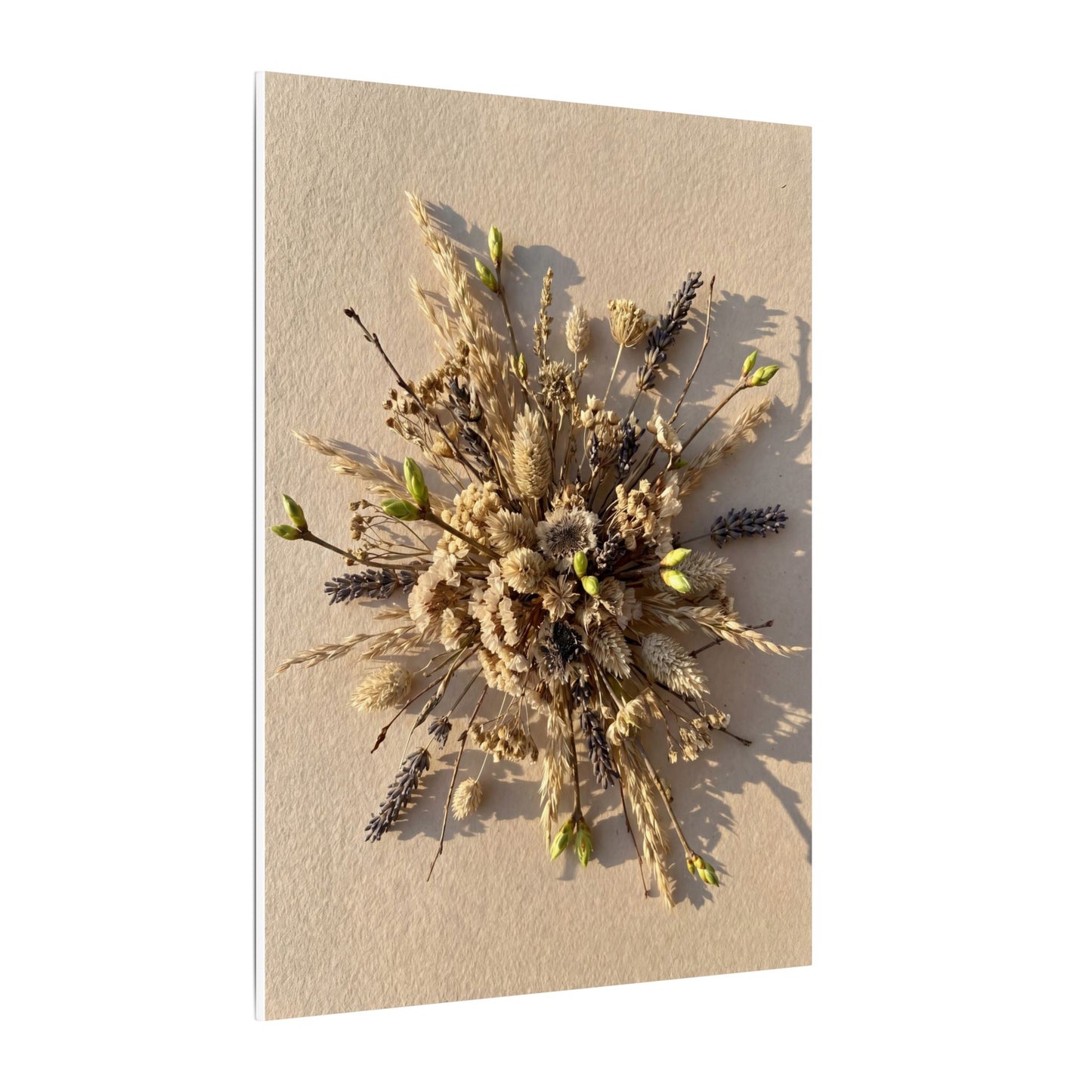 Dried Flowers Spring Canvas Art | Japandi Earthy Design
