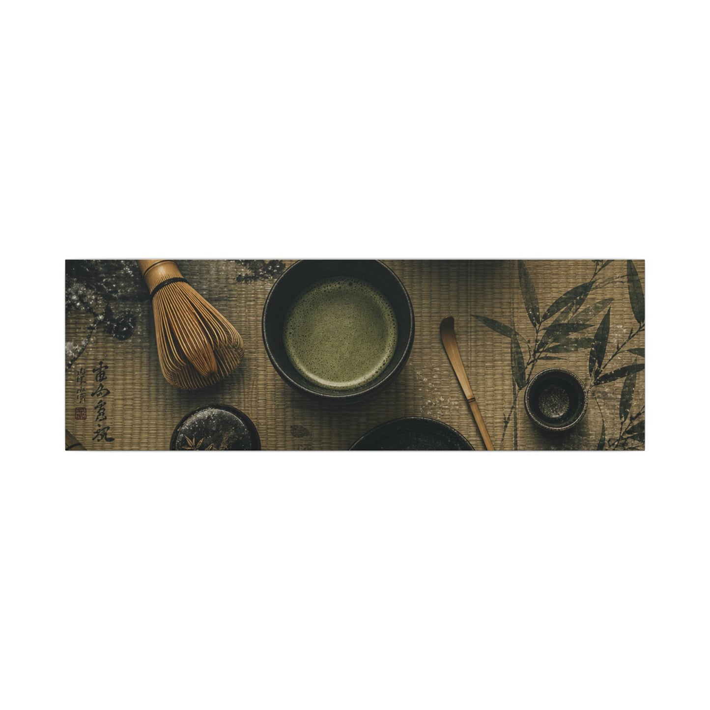 Tea Ceremony Canvas Art | Winter Zen Ukiyo E Inspired Art