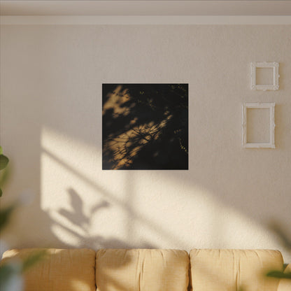 Moody Shadow Play Canvas Art - Moody Minimal Dark Japandi
