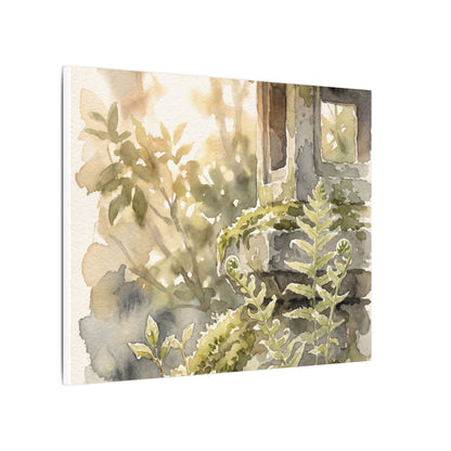 Earthy Stone Lantern Canvas Art - Watercolor Japandi