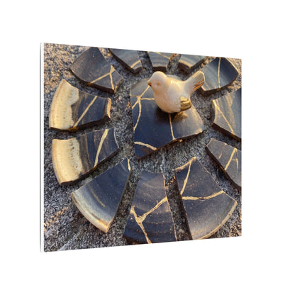 Golden Hour Broken Pottery Canvas Art - Kintsugi Datsuzoku