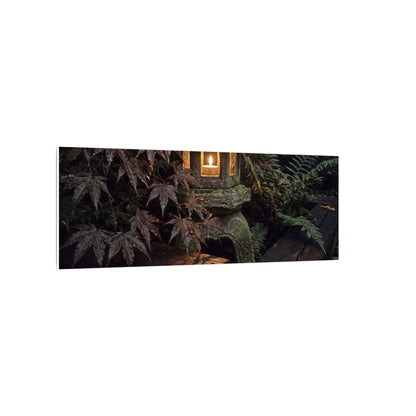 Moody Moonlit Garden Canvas Art - Shadow Zen Dark Japandi