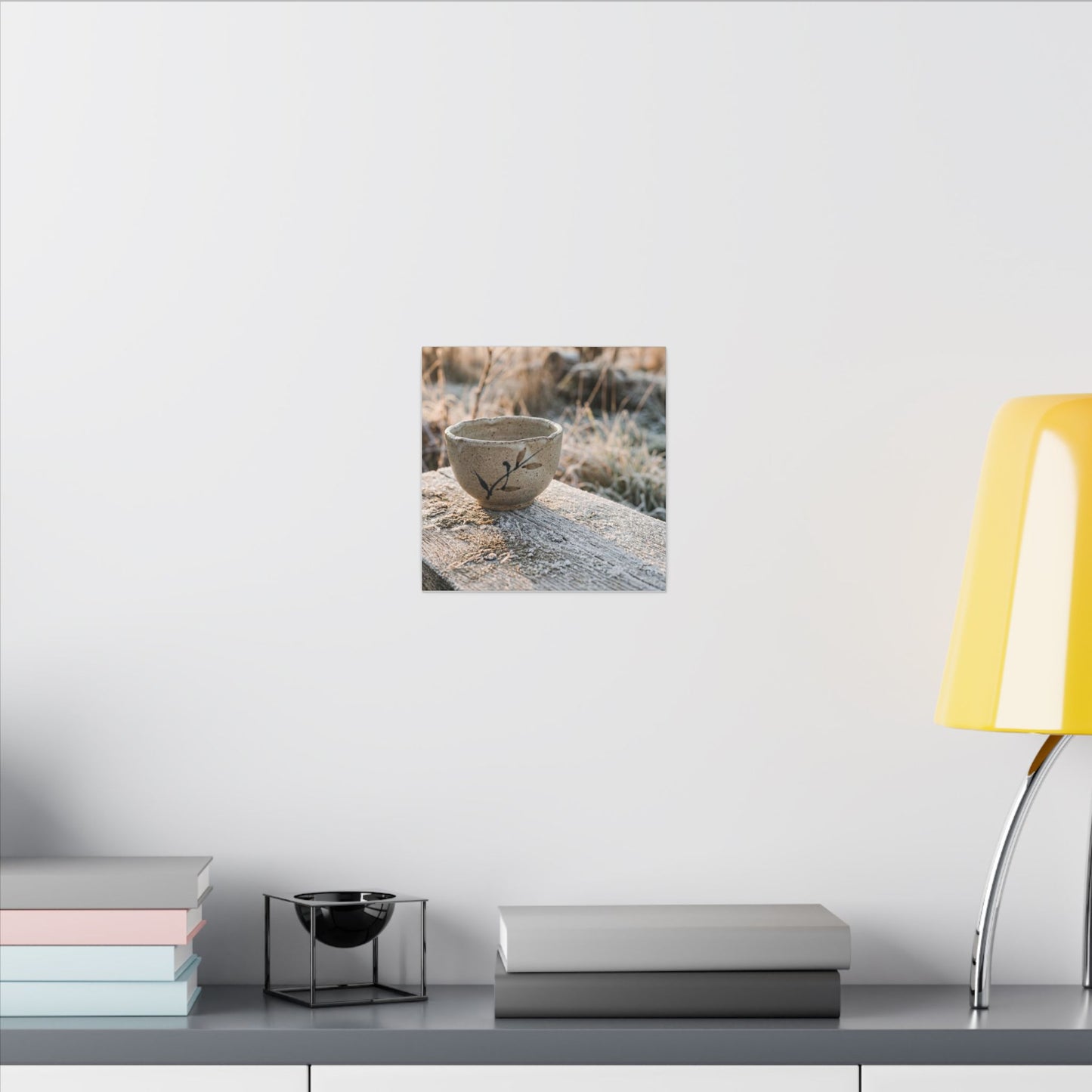 Golden Hour Ceramic Bowl Canvas Art - Japandi Ma