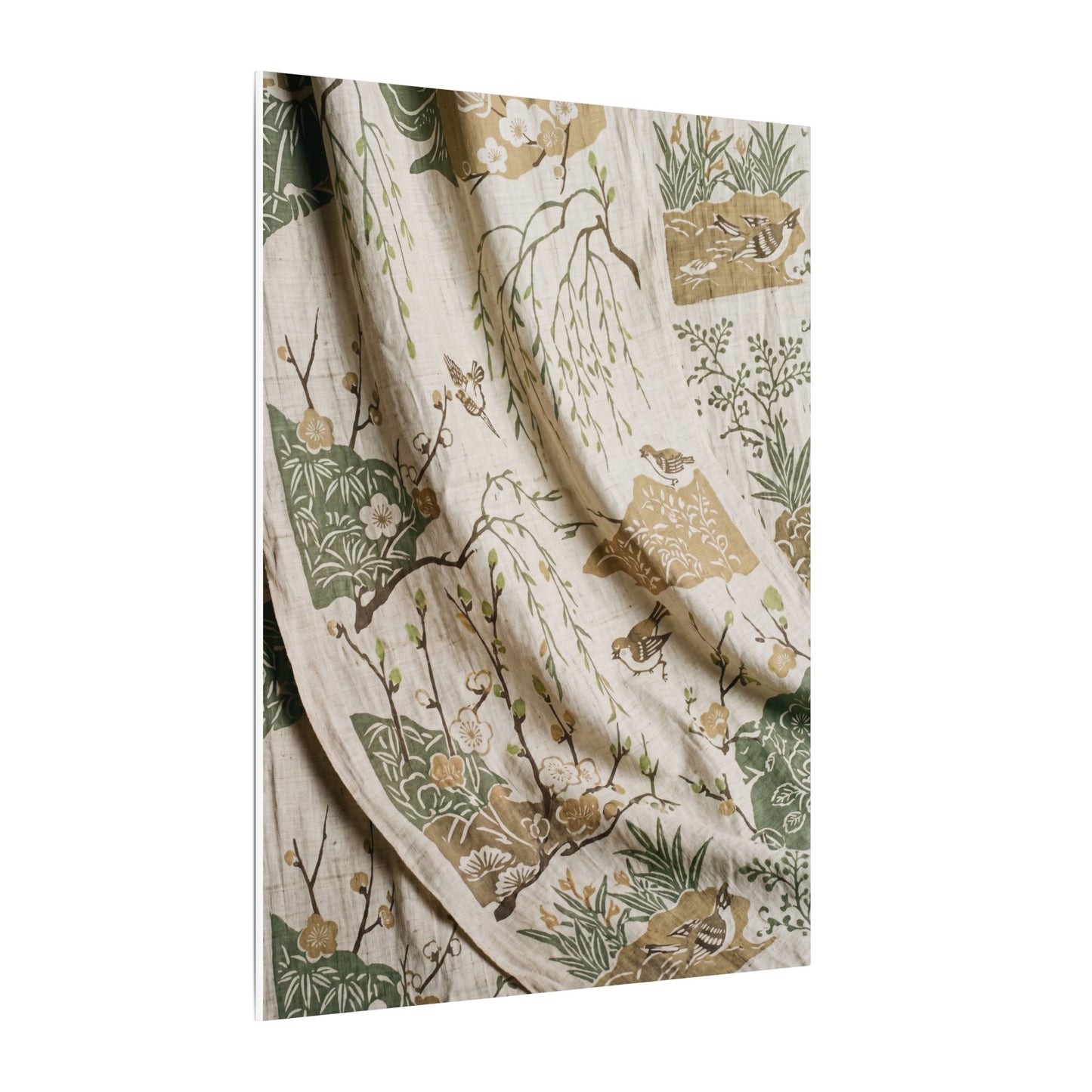 Silk Drape Canvas Art | Spring Japandi Japanese Pattern Art
