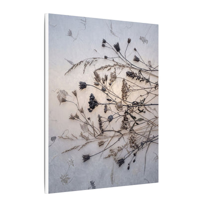 Elegant Dried Flowers Canvas Art - Japanese Pattern Japandi