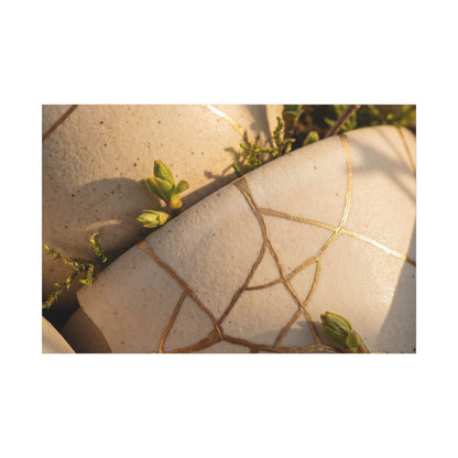 Spring Broken Pottery Gold Vein Canvas Art | Beautiful Decor