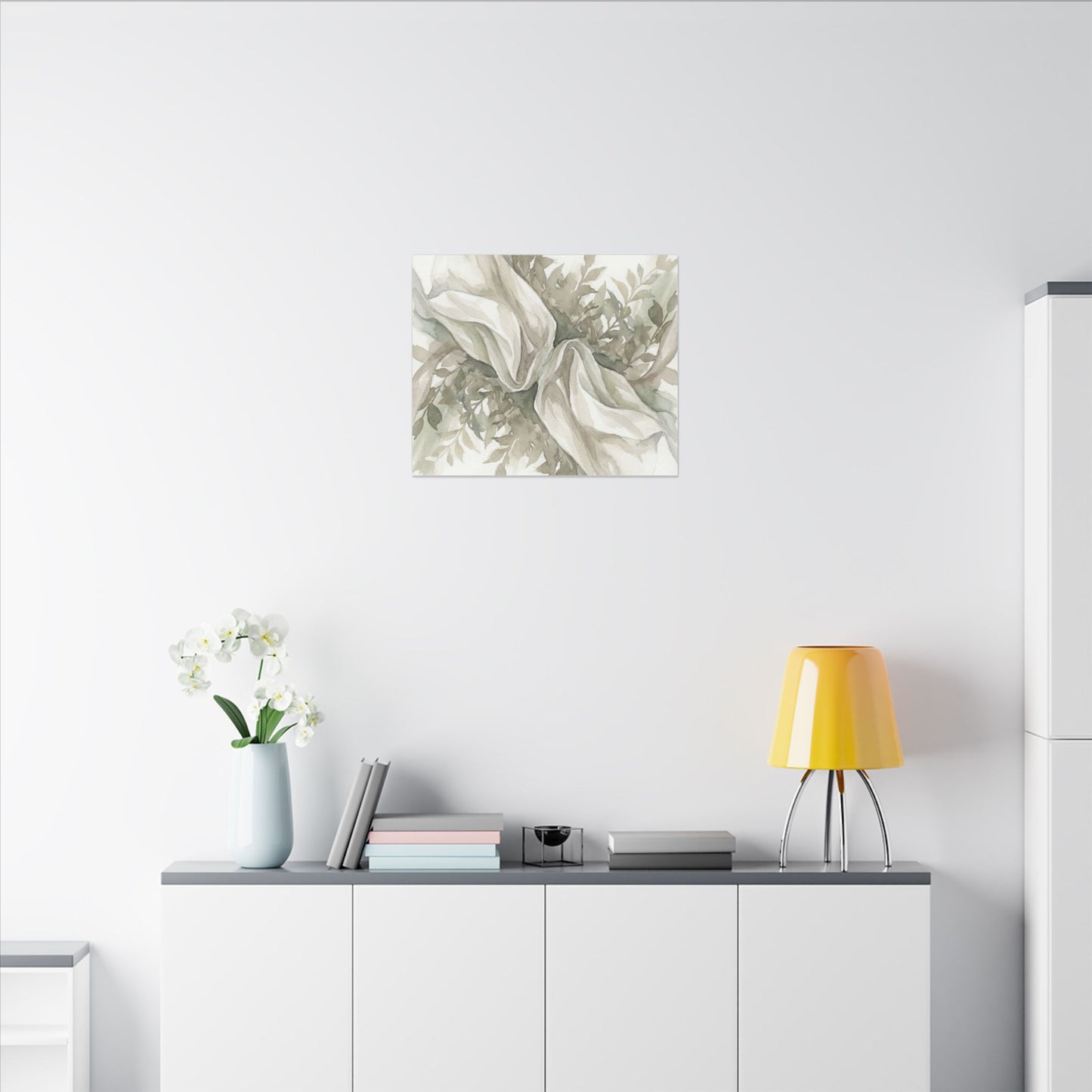 Summer Silk Drape Watercolor Canvas Art | Cozy Decor