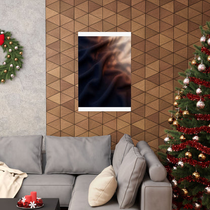 Silk Drape Summer Wall Art Print | Dark Japandi Atmospheric Design