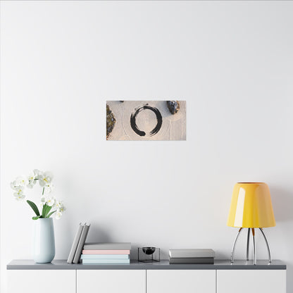 Rock Garden Canvas Art | Winter Zen Enso Art