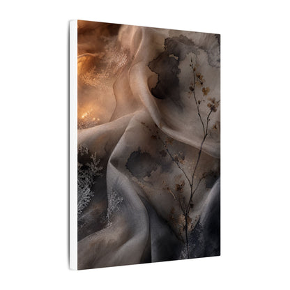Japandi Silk Drape in Candlelight | Watercolor Canvas Art