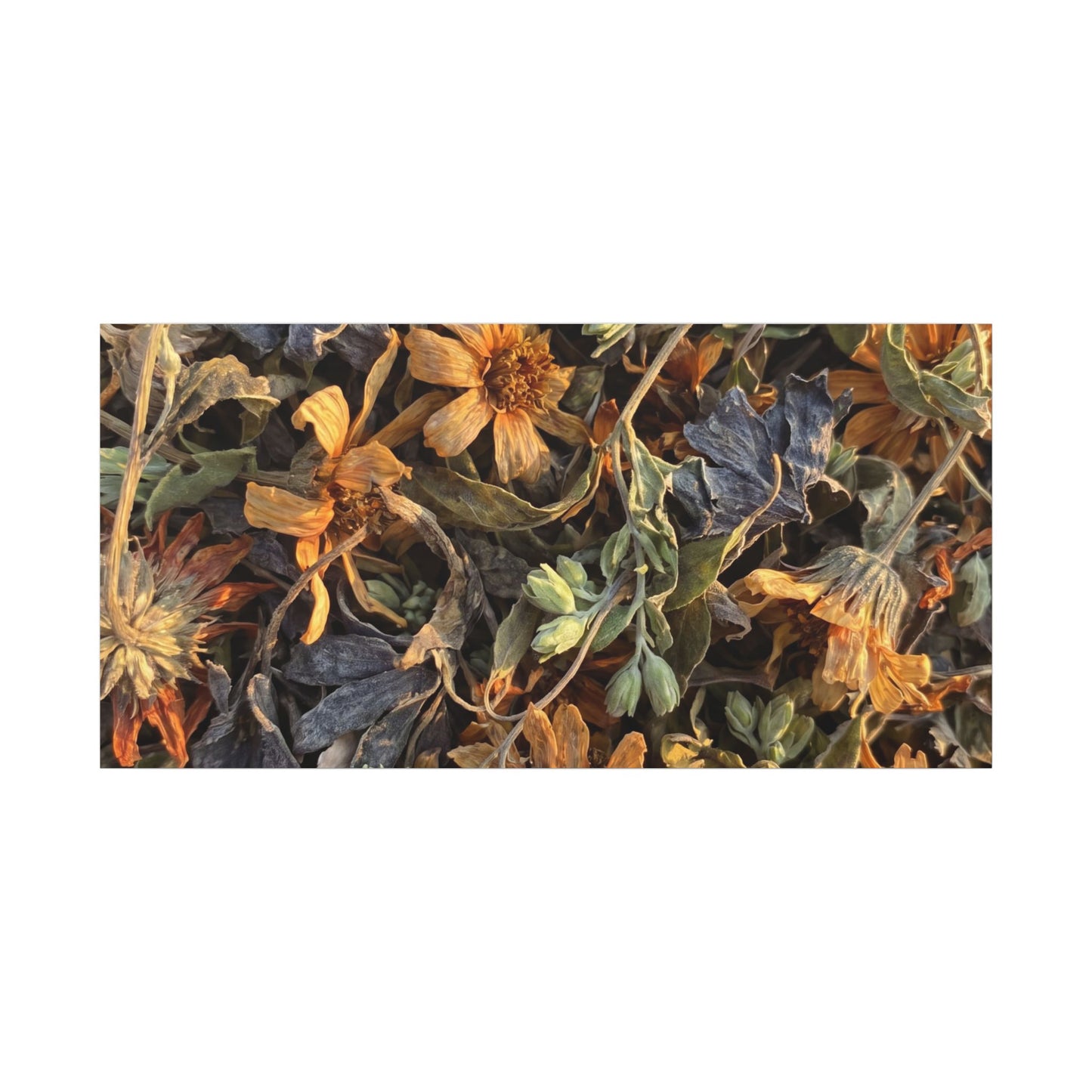 Spring Dried Flowers Japanese Pattern Canvas Art | Warm Decor