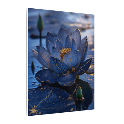 Kintsugi Lotus Flower in Dawn | Broken Beauty Canvas Art