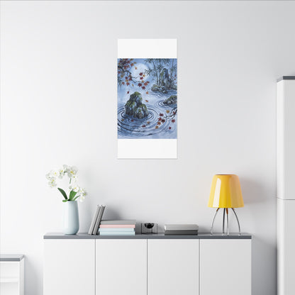 Rock Garden Autumn Canvas Art | Zen Tranquil Design