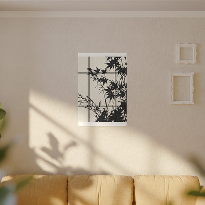 Shoji Screen Canvas Art | Summer Japandi Minimal Line Art