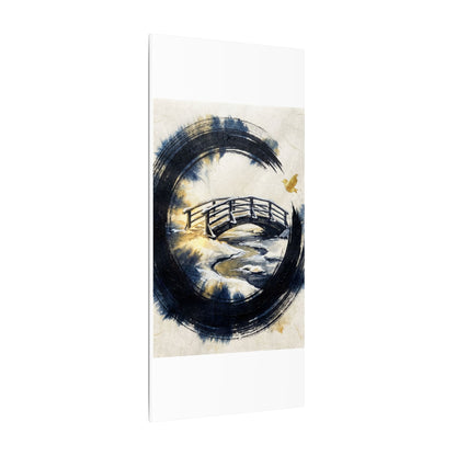 Autumn Ink Brushstroke Karesansui Canvas Art | Peaceful Decor