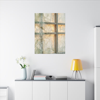 Winter Shoji Screen Watercolor Canvas Art | Elegant Decor