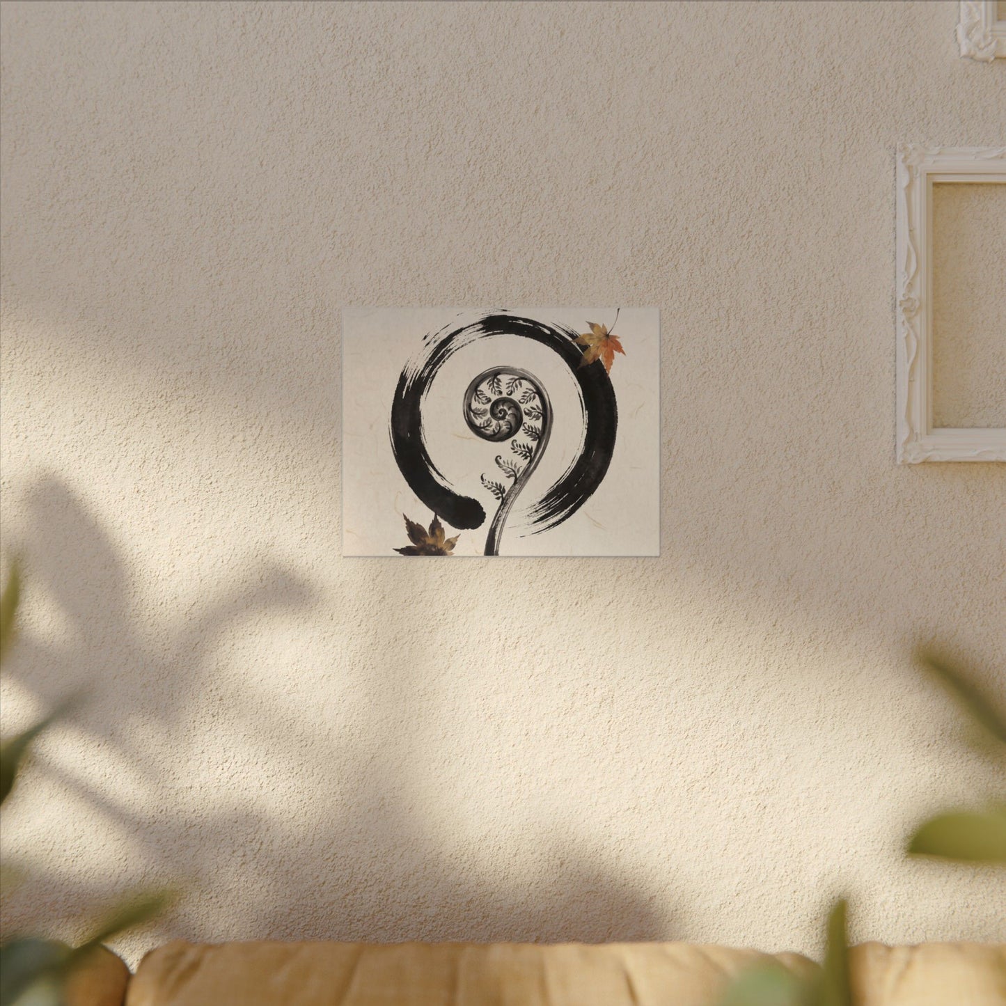 Fern Unfurling Autumn Canvas Art | Zen Peaceful Design