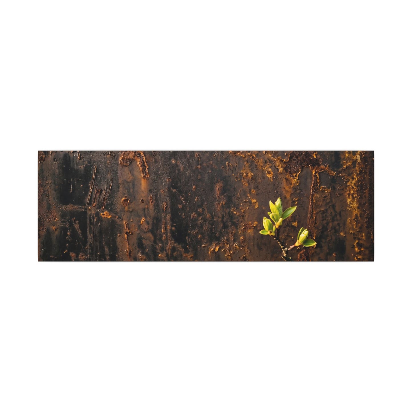 Golden Hour Rust Patina Canvas Art - Dark Japandi Fukinsei
