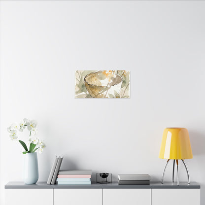Spring Ceramic Bowl Watercolor Canvas Art | Neutral Decor