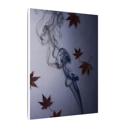 Dark Japandi Incense Smoke in Dawn | Moody Minimal Canvas Art