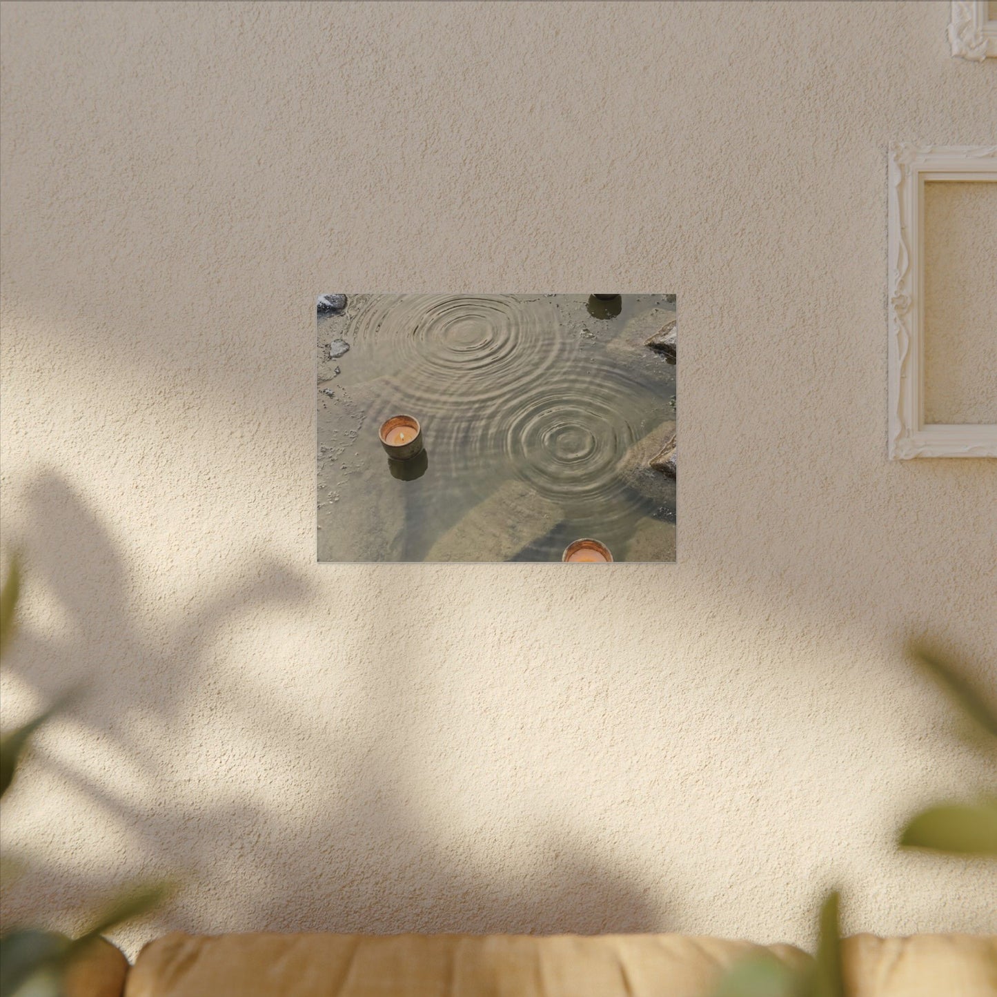 Water Ripple Canvas Art | Winter Japandi Japanese Pattern Art
