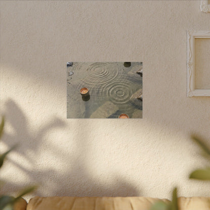 Water Ripple Canvas Art | Winter Japandi Japanese Pattern Art