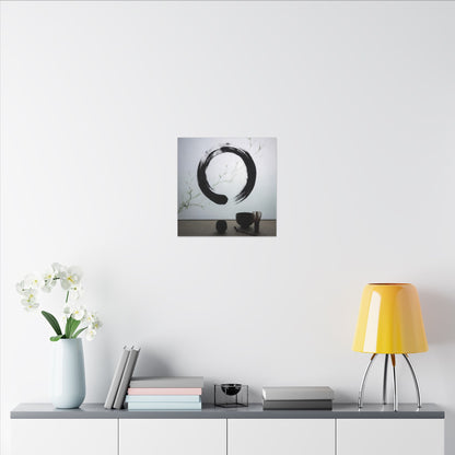 Tea Ceremony Enso Canvas Art | Peaceful Zen Art