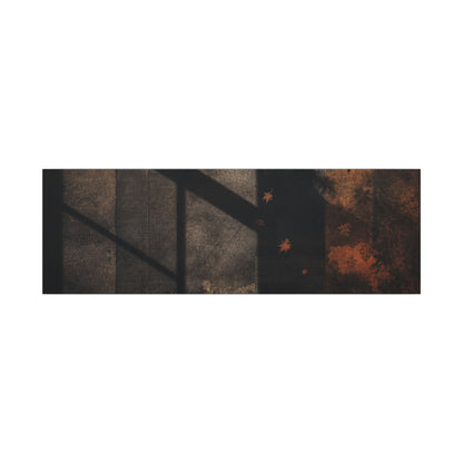 Sophisticated Shadow Play Canvas Art - Dark Texture Dark Japandi