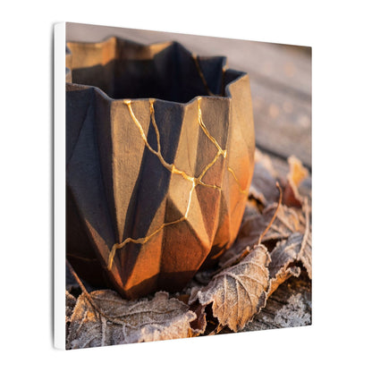 Paper Fold Gold Repair Canvas Art | Philosophical Kintsugi Art