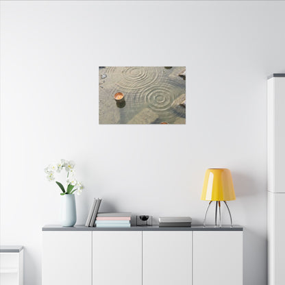 Water Ripple Canvas Art | Winter Japandi Japanese Pattern Art