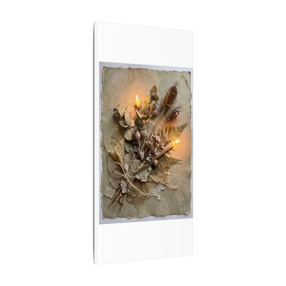 Dried Flowers Texture Canvas Art | Warm Japandi Art