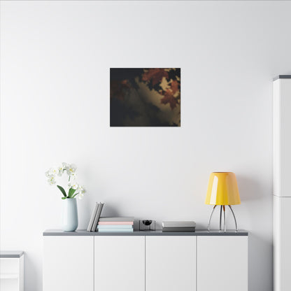 Shadow Play Canvas Art | Autumn Dark Japandi Moody Minimal Art