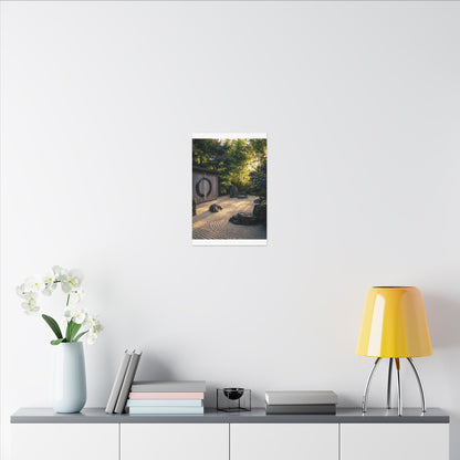 Rock Garden Enso Canvas Art | Tranquil Zen Art
