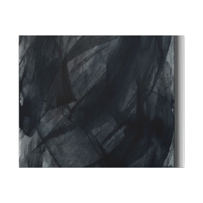 Deep Tones Dark Japandi Charcoal Canvas Art | Deep Tones Charcoal Ink Art Print