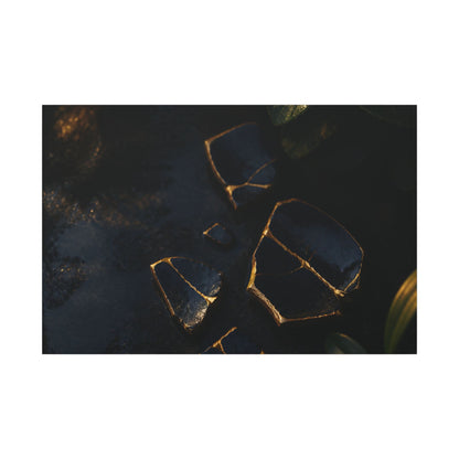 Summer Broken Pottery Moody Minimal Canvas Art | Atmospheric Decor