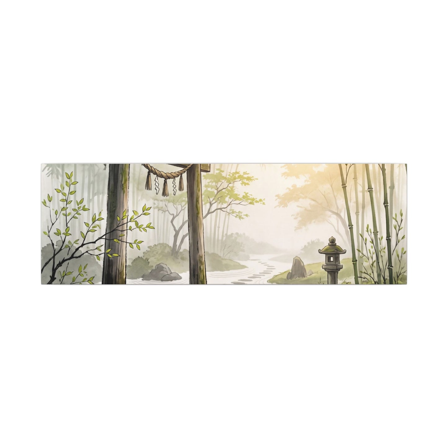 Peaceful Torii Gate Canvas Art - Karesansui Zen
