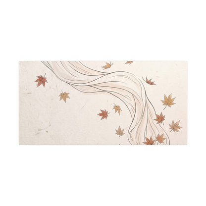 Japandi Silk Drape in Dawn | Minimal Line Canvas Art