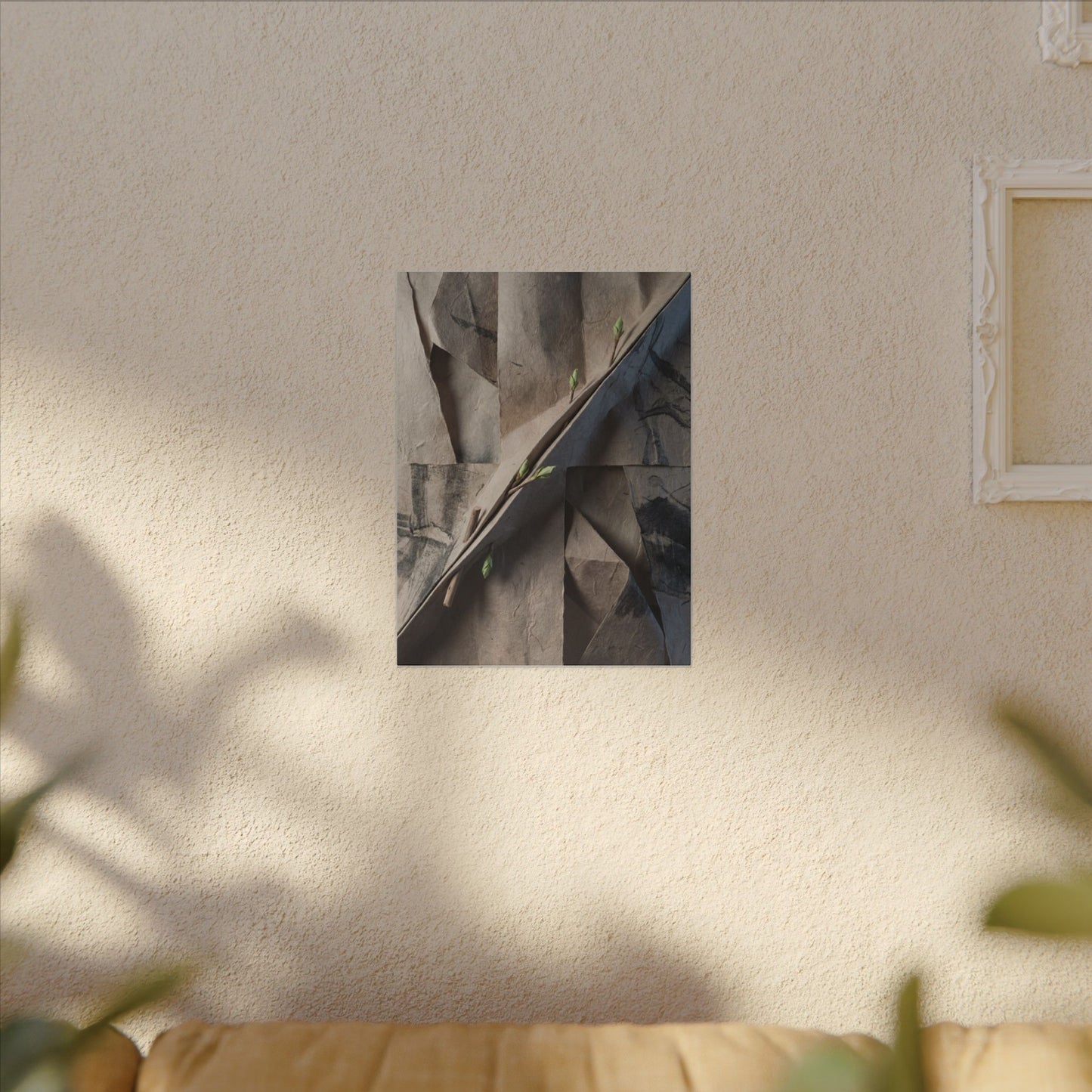 Paper Fold Canvas Art | Spring Japandi Japanese Pattern Art