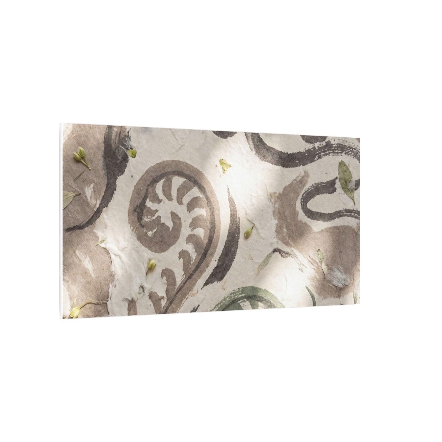 Dappled Ink Brushstroke Canvas Art - Japandi Ma