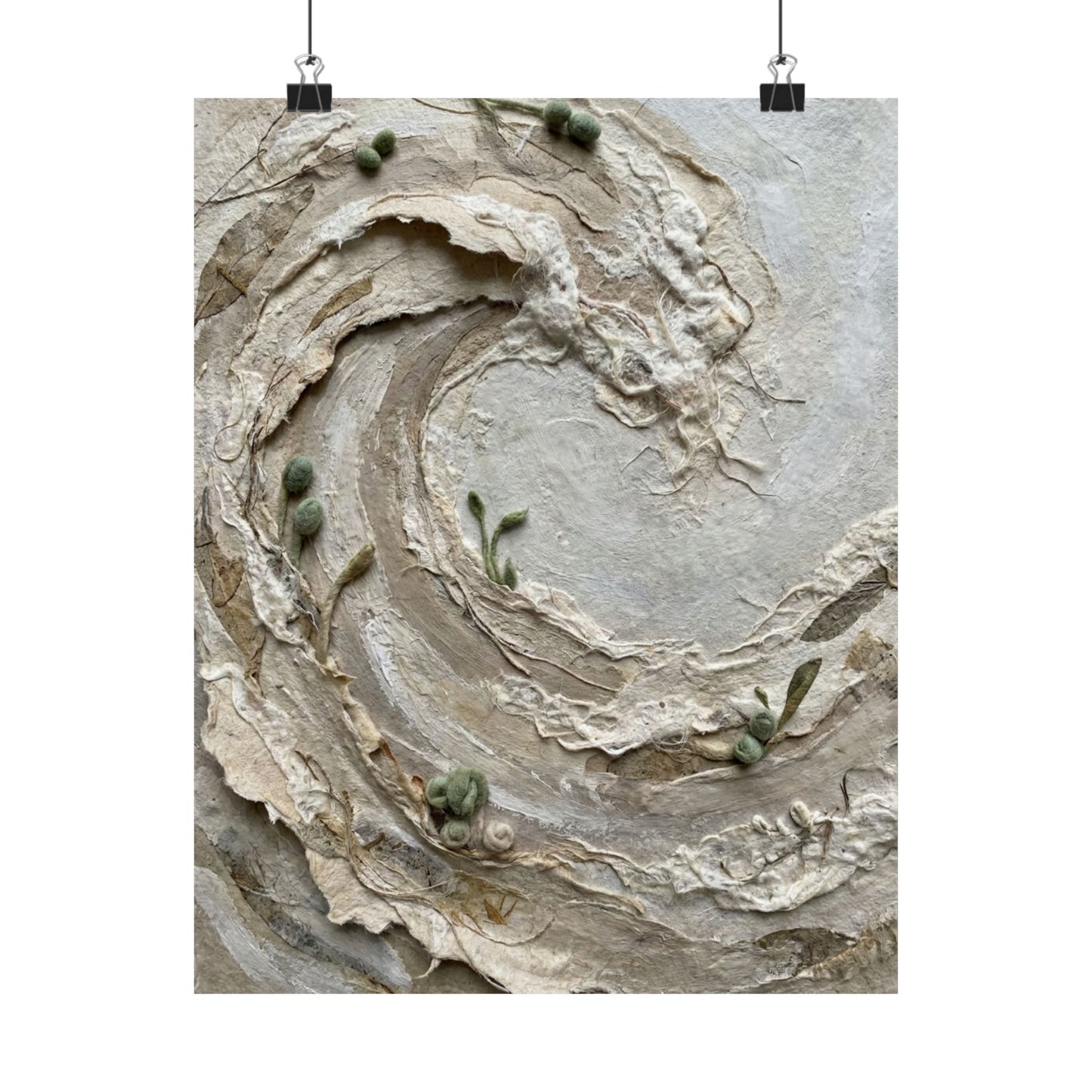 Ocean Wave Spring Wall Art Print | Japandi Earthy Design
