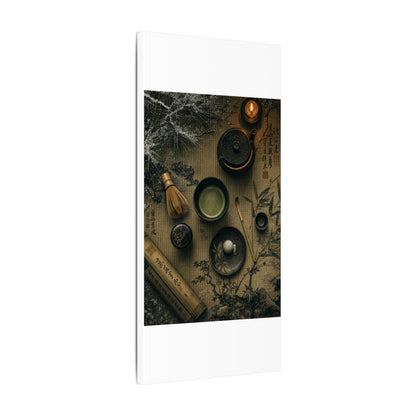 Tea Ceremony Canvas Art | Winter Zen Ukiyo E Inspired Art