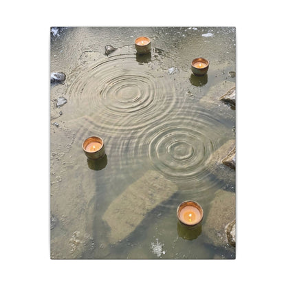 Water Ripple Canvas Art | Winter Japandi Japanese Pattern Art
