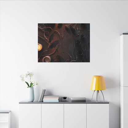 Dried Flowers Canvas Art | Winter Dark Japandi Moody Minimal Art