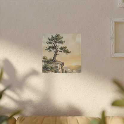 Pine Tree Canvas Art | Summer Japandi Texture Art