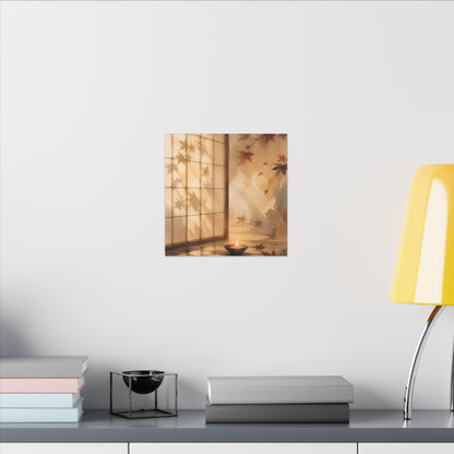 Candlelight Shoji Screen Canvas Art - Japandi Ma