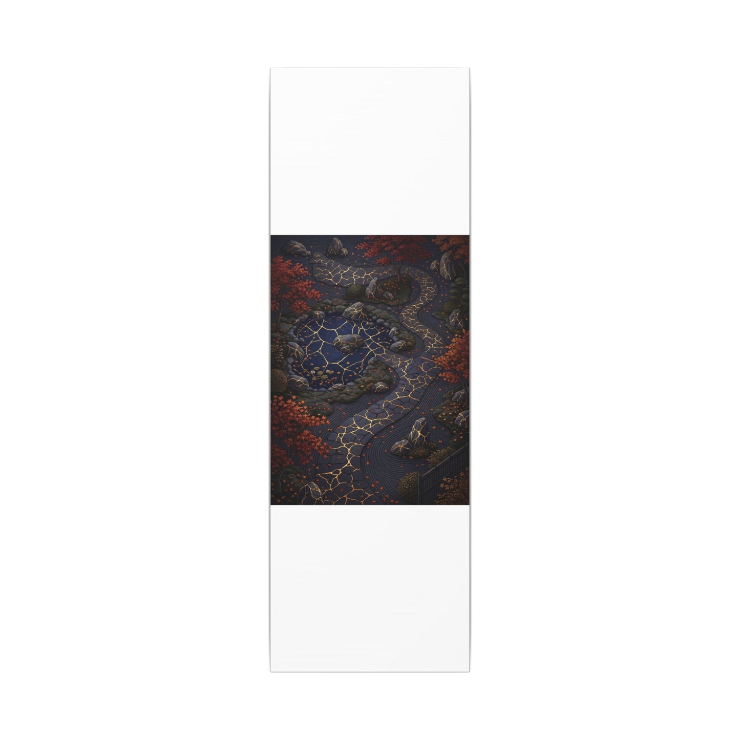Moonlit Garden Gold Vein Canvas Art | Resilient Kintsugi Art