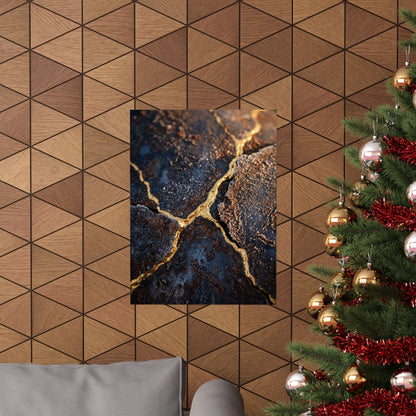 Golden Hour Rust Patina Wall Art Print - Kintsugi Kanso