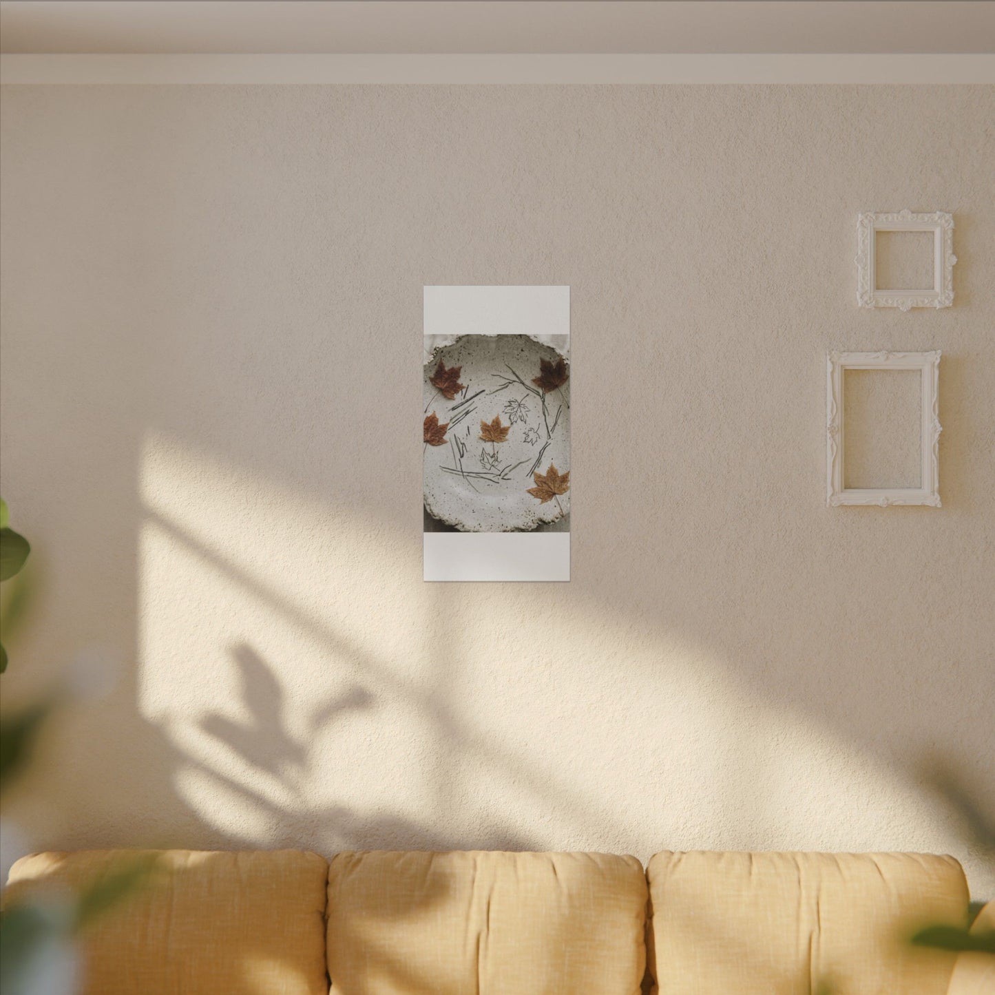 Ceramic Bowl Autumn Canvas Art | Japandi Elegant Design