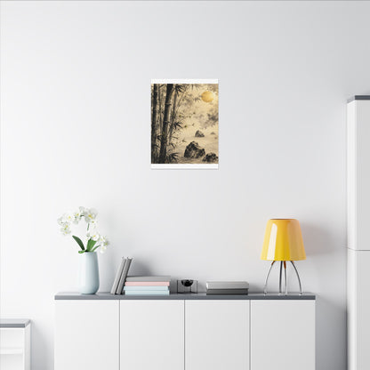 Peaceful Bamboo Grove Canvas Art - Karesansui Zen