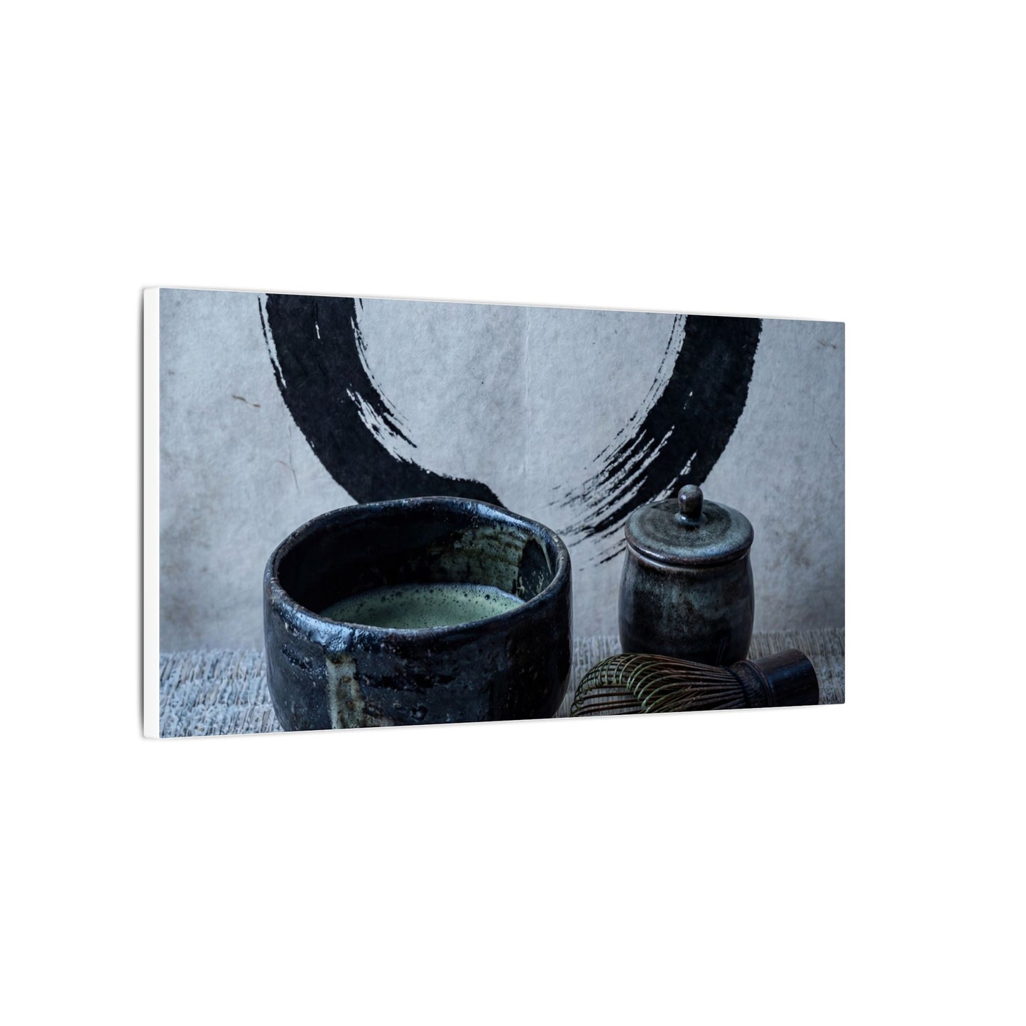 Tea Ceremony Canvas Art | Winter Zen Enso Art
